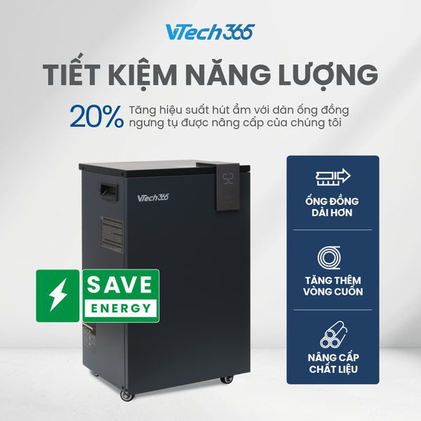Máy hút ẩm công suất 60L/ngày - thương hiệu VTech365