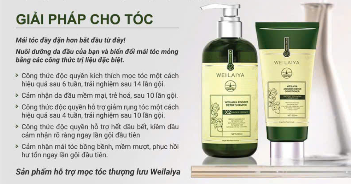 Dầu Gội Gừng Detox Weilaiya – Làm Sạch Sâu, Thanh Lọc Da Đầu Dầu