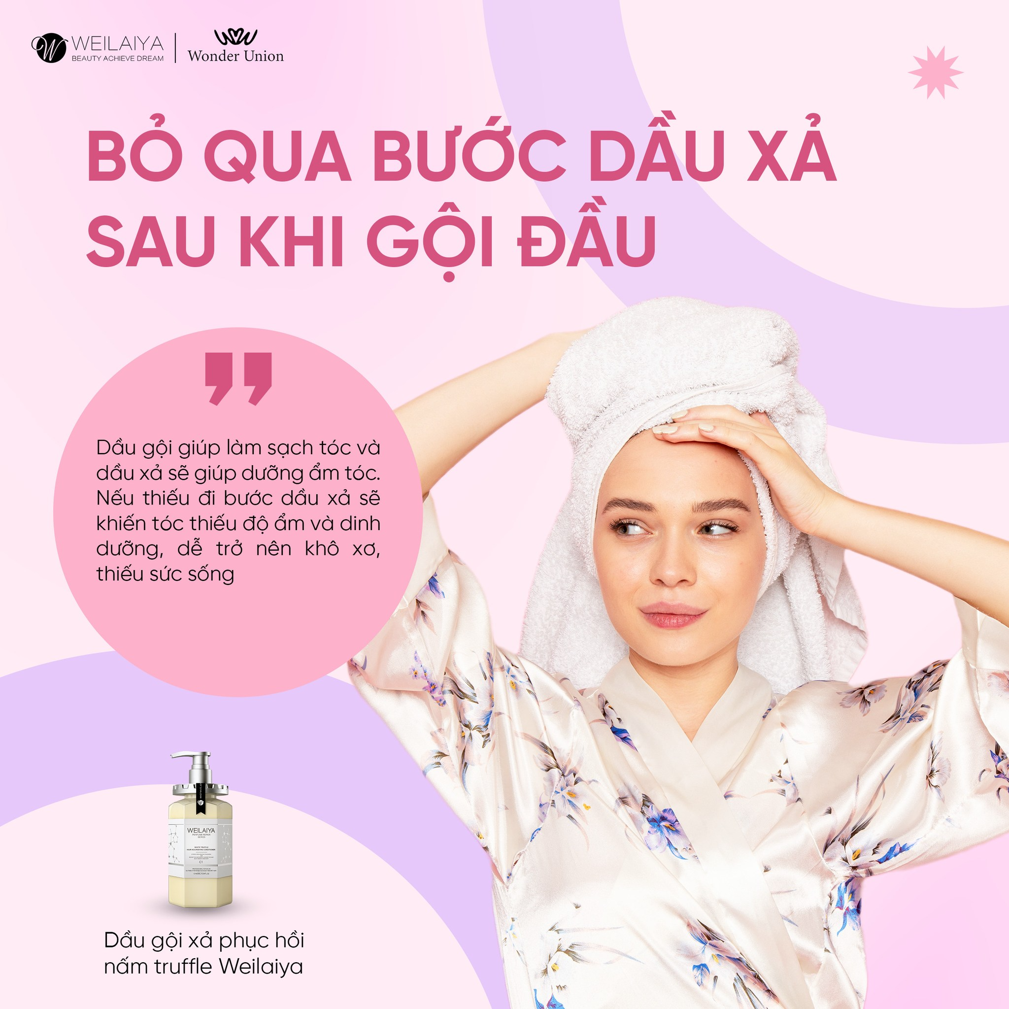 Chăm Sóc Tóc Mùa Nắng Nóng | Bí Quyết Phục Hồi Tóc Hư Tổn Với Cặp Gội Xả Truffle Weilaiya