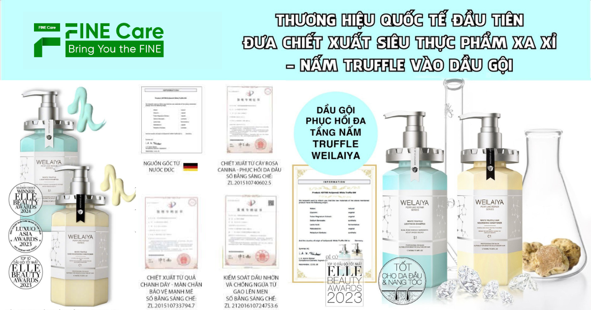 Bộ Gội Xả Nấm Truffle Weilaiya – Phục Hồi Da Đầu Đa Tầng, Hồi Sinh Mái Tóc Từ Gốc!