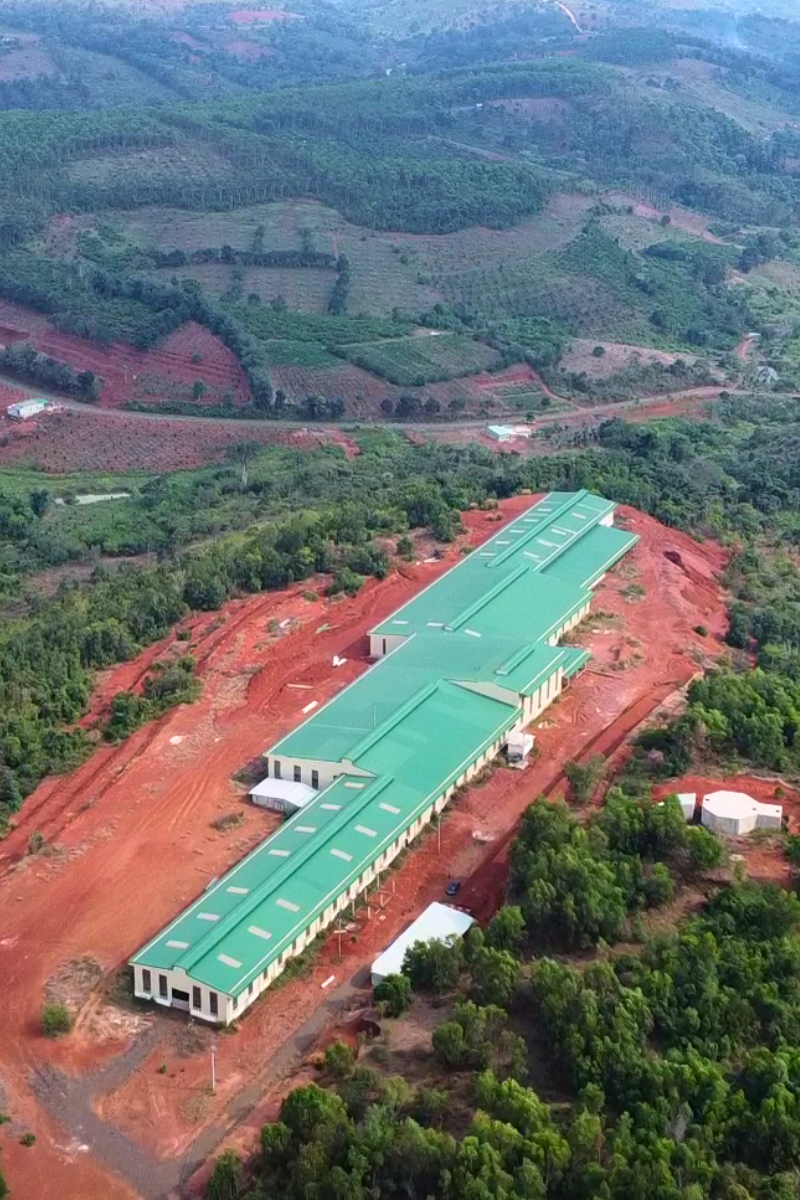 The factory produces sustainable materials
