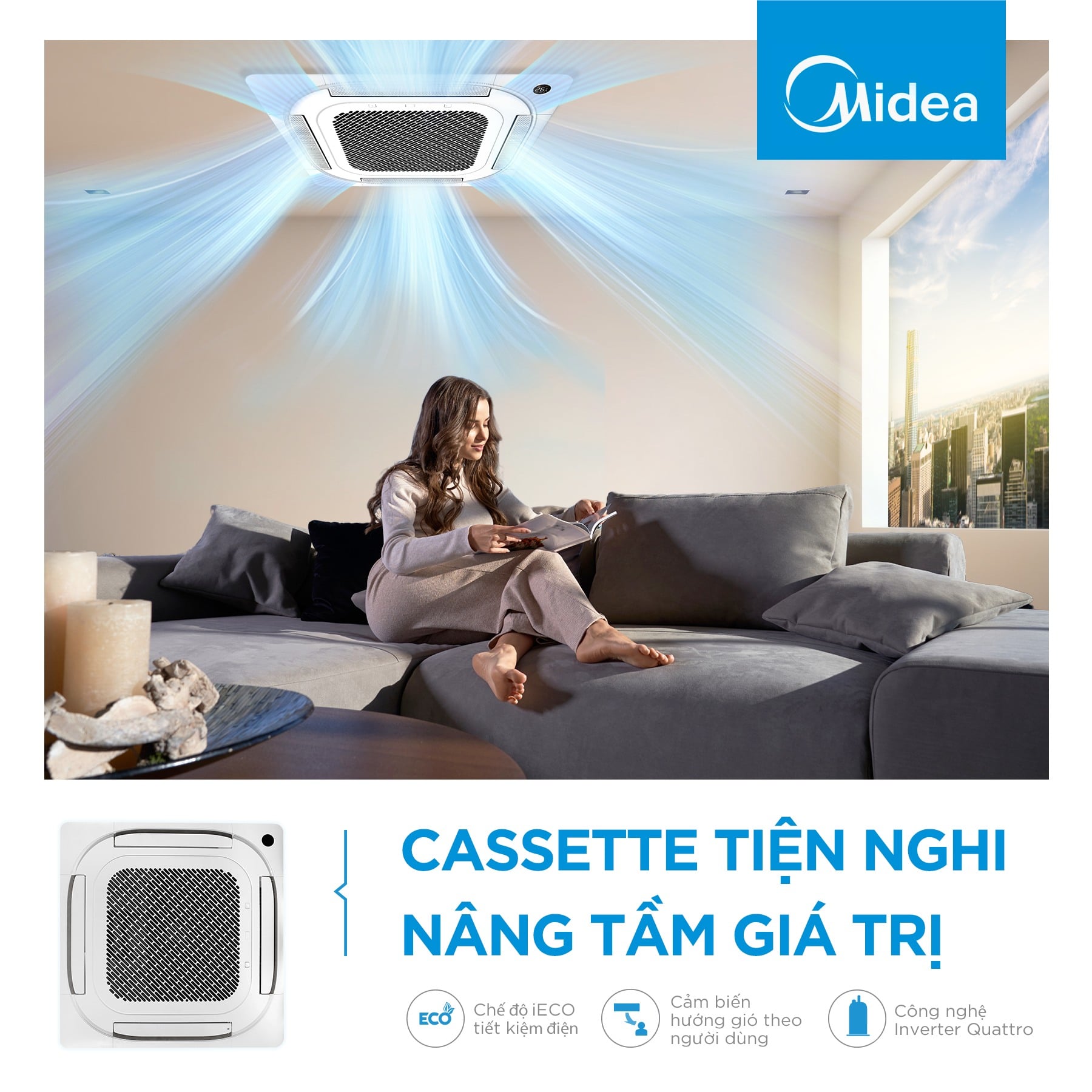 Điều hòa âm trần Midea