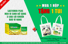 MUA 1 HỘP LACTOMIN PLUS - TẶNG 1 TÚI VẢI CANVAS