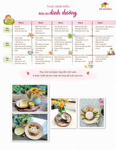 Thực đơn mẫu | ME School