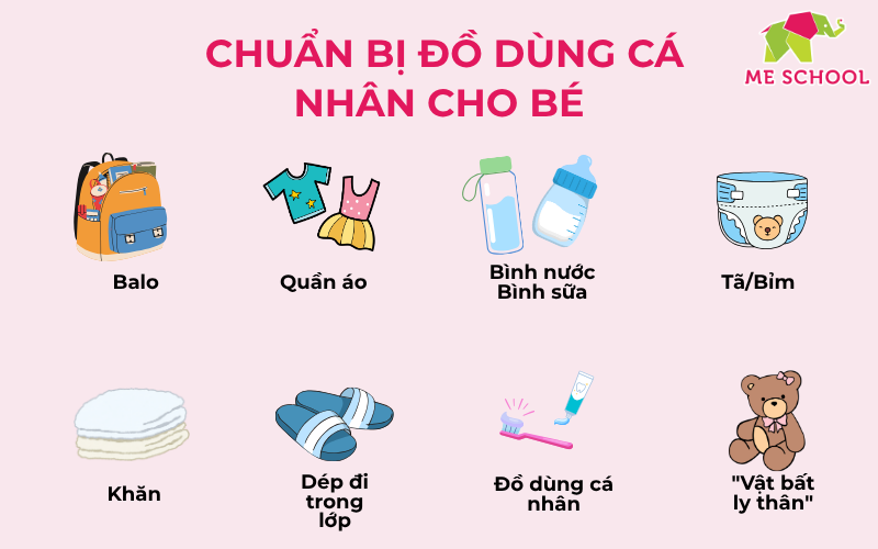 chuẩn bị cho bé đi học mẫu giáo
