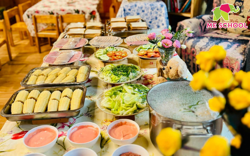 thực đơn trường mầm non
