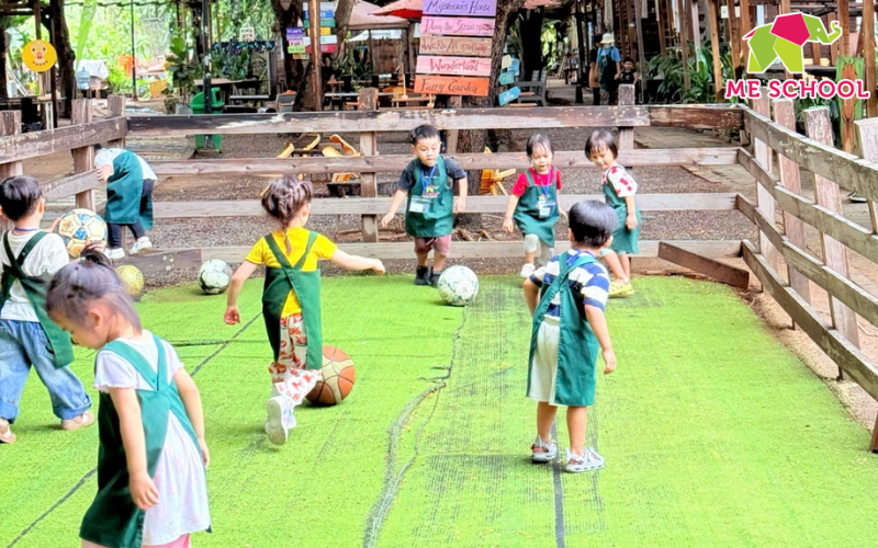 trường mầm non có sân chơi ngoài trời