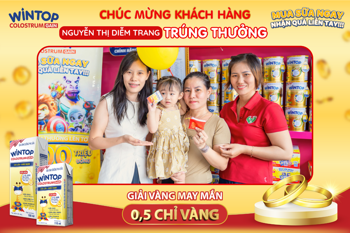SỮA WINTOP TRAO GIẢI VÀNG KHÁCH HÀNG THÁNG 7 - CTKM “MUA SỮA NGAY, NHẬN QUÀ LIỀN TAY!!!”