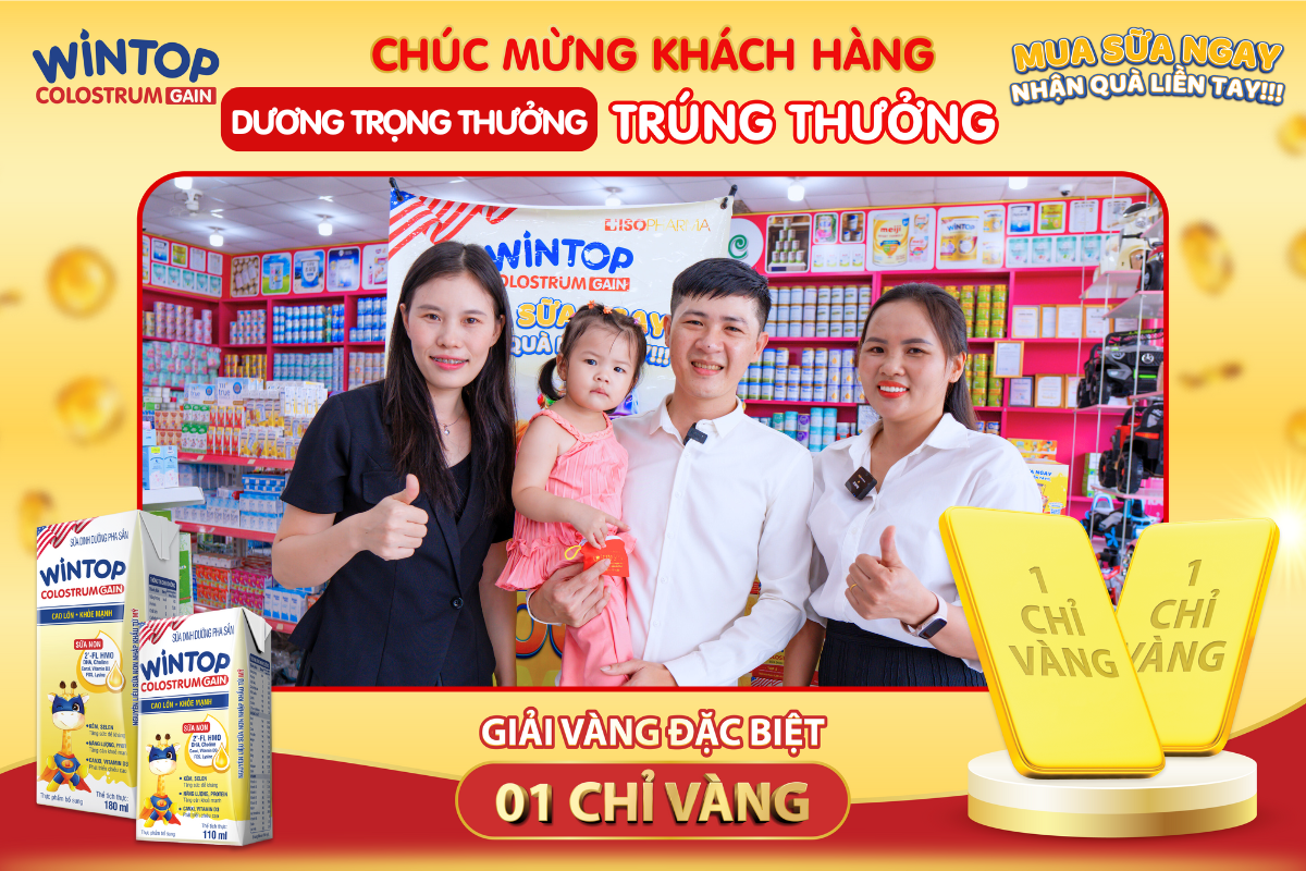 KHÁCH HÀNG TRÚNG VÀNG CHƯƠNG TRÌNH MUA SỮA NGAY - NHẬN QUÀ LIỀN TAY THÁNG 8