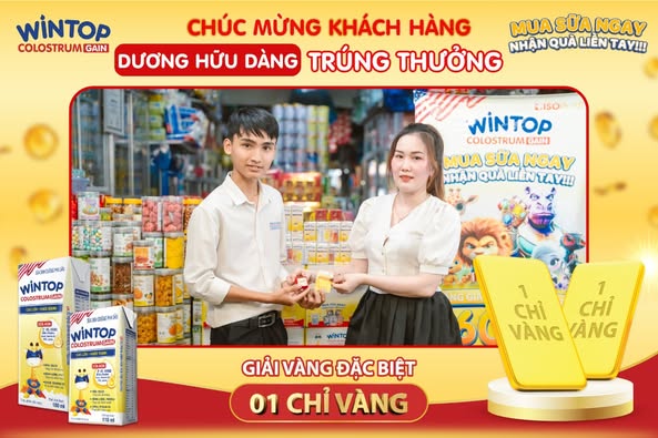 KHÁCH HÀNG TRÚNG VÀNG CHƯƠNG TRÌNH MUA SỮA NGAY - NHẬN QUÀ LIỀN TAY THÁNG 4