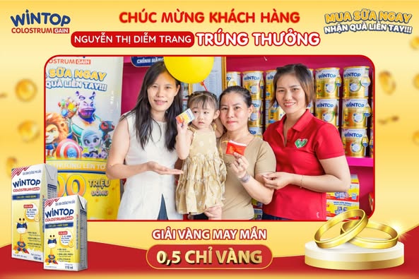 KHÁCH HÀNG TRÚNG VÀNG CHƯƠNG TRÌNH "MUA SỮA NGAY - NHẬN QUÀ LIỀN TAY" THÁNG 7