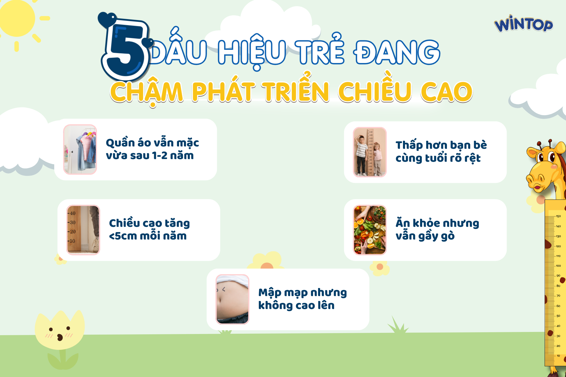 5 dấu hiệu cảnh báo trẻ chậm phát triển chiều cao – Mẹ cần lưu ý ngay!