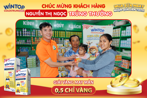 SỮA WINTOP TRAO GIẢI VÀNG KHÁCH HÀNG THÁNG 6 - CTKM “MUA SỮA NGAY, NHẬN QUÀ LIỀN TAY!!!”