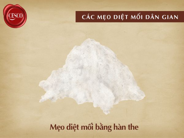 mẹo diệt mối an toàn bằng hàn the, tận gốc