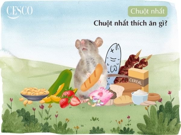 chuột nhắt thích ăn gì? dùng mồi gì để bẫy chuột nhắt