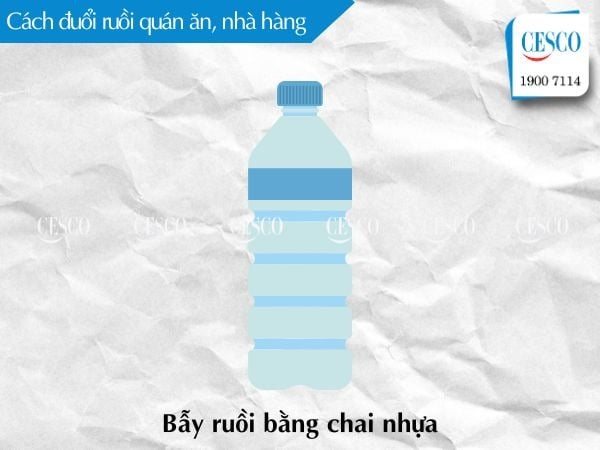 cách đuổi ruồi bằng chai nhựa, bẫy ruồi không tốn tiền cho quán ăn, nhà hàng, khách sạn