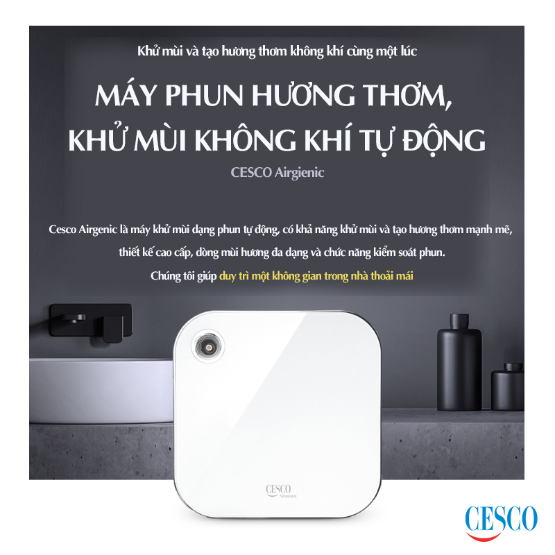 máy khử mùi và phun hương thơm cesco airgenic