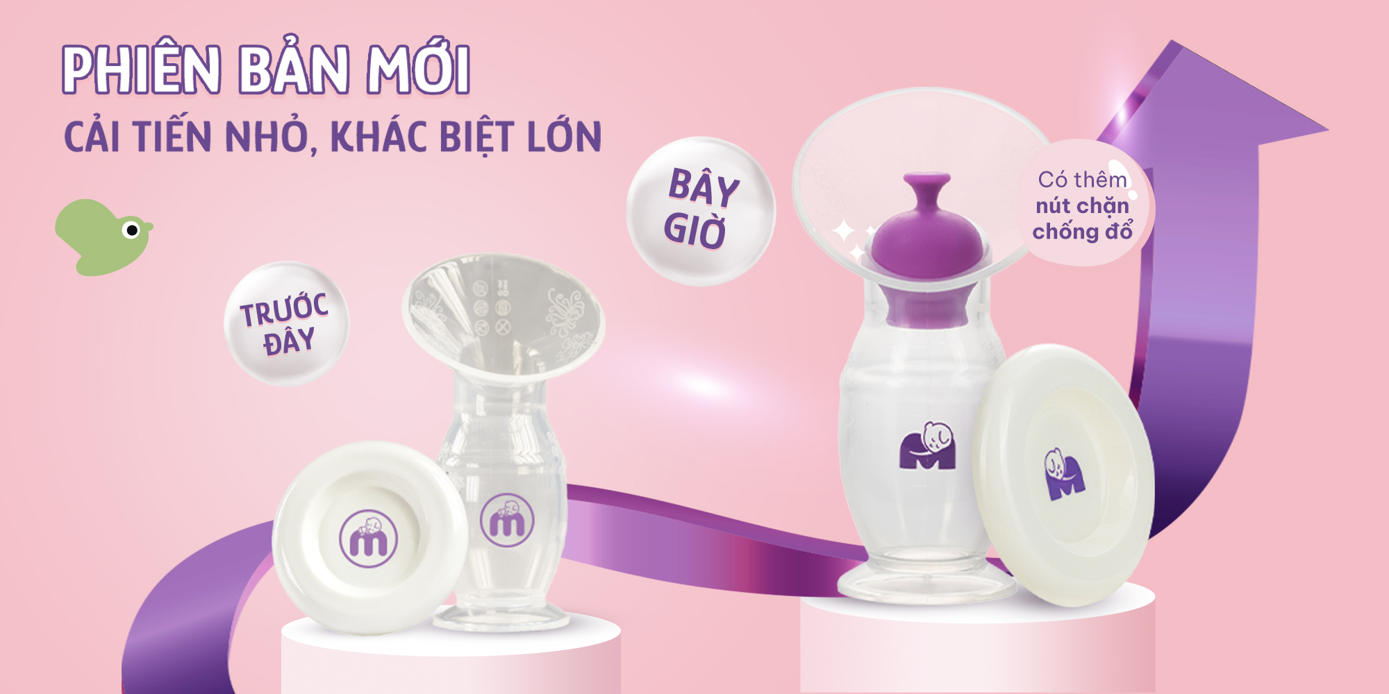 Ra Mắt Cốc Hứng Sữa Phiên Bản Mới – Nút Chặn Chống Đổ