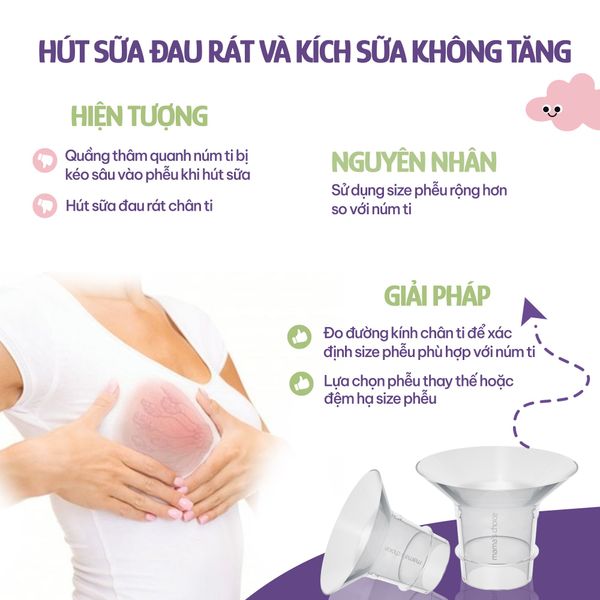 Đệm hạ size phễu hút sữa Mama's Choice