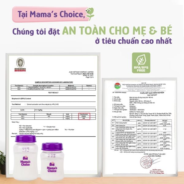 Bình trữ sữa được kiểm định an toàn