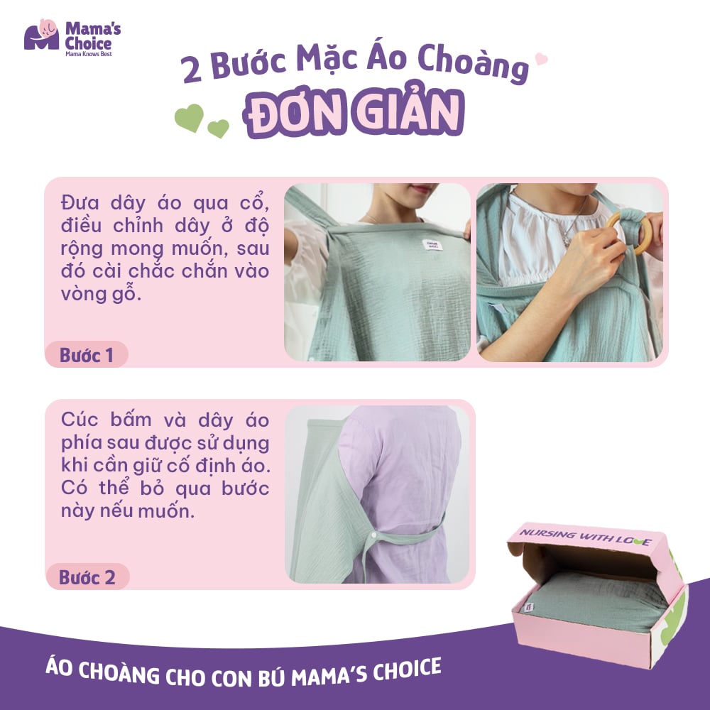Hướng dẫn mặc khăn cho&agrave;ng cho b&eacute; b&uacute;