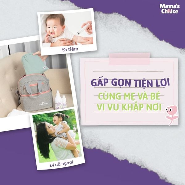 Khăn choàng cho Bé bú Mama's Choice gấp gọn tiện lợi