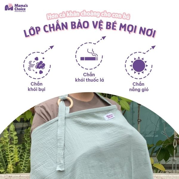 Khăn choàng cho Bé bú Mama's Choice lớp chắn bảo vệ cho bé
