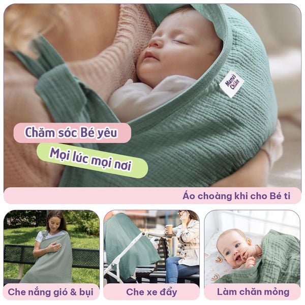 Khăn choàng đa năng cho Bé bú