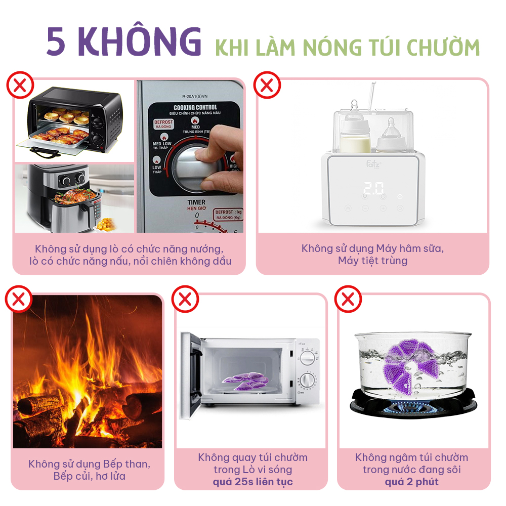 Lưu ý khi sử dụng túi chườm Mama's Choice