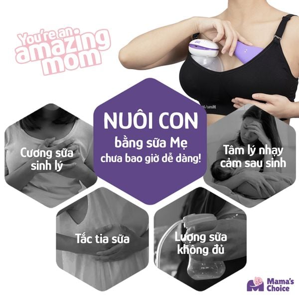 Máy thông tắc tia sữa Mama's Choice giảm đau, thông tia