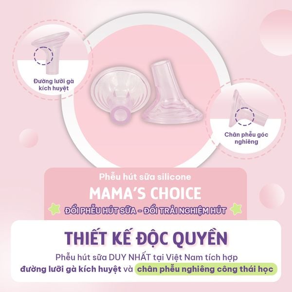 Phễu silicone kích sữa hiệu quả