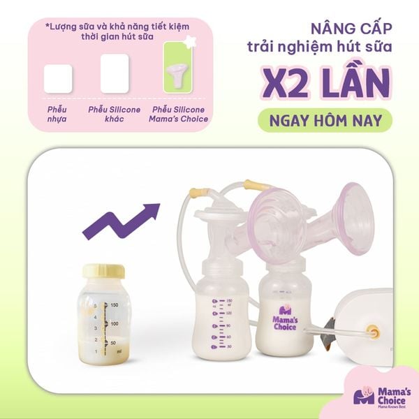 Phễu silicone kích sữa về nhiều