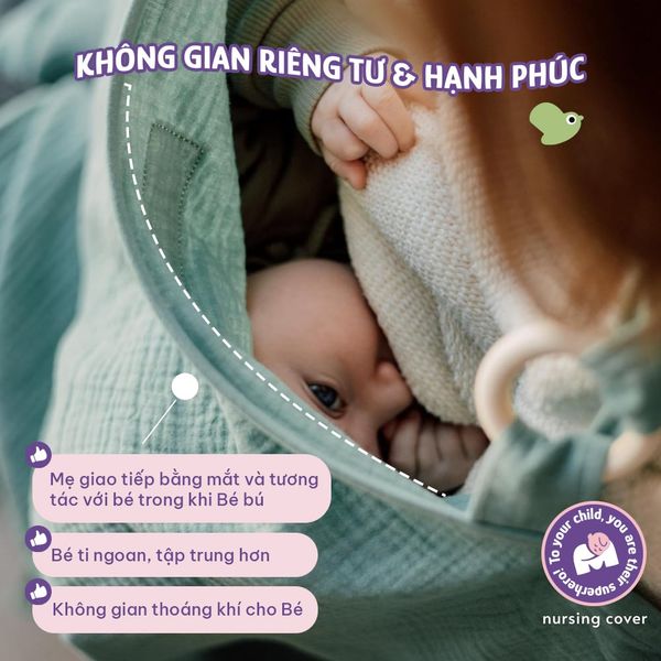 Thiết kế thông minh khăn choàng cho Bé bú Mama's Choice