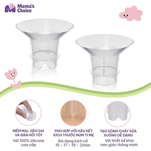 Trợ phễu hạ size Silicone Mama's Choice thiết kế thông minh