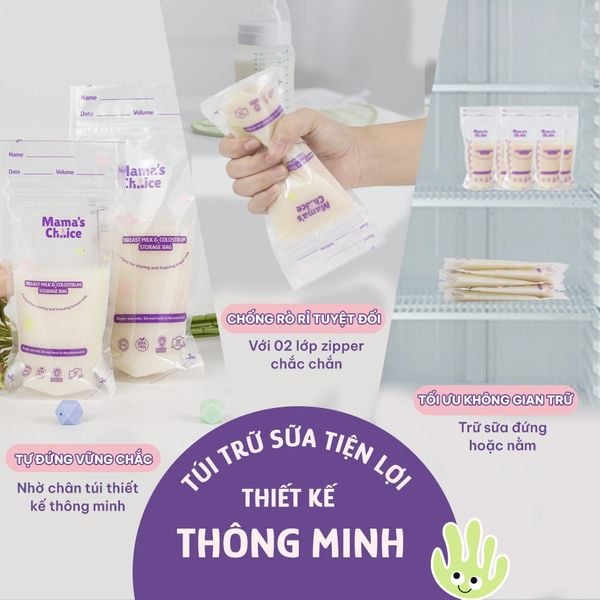 Túi trữ sữa thiết kế thông minh