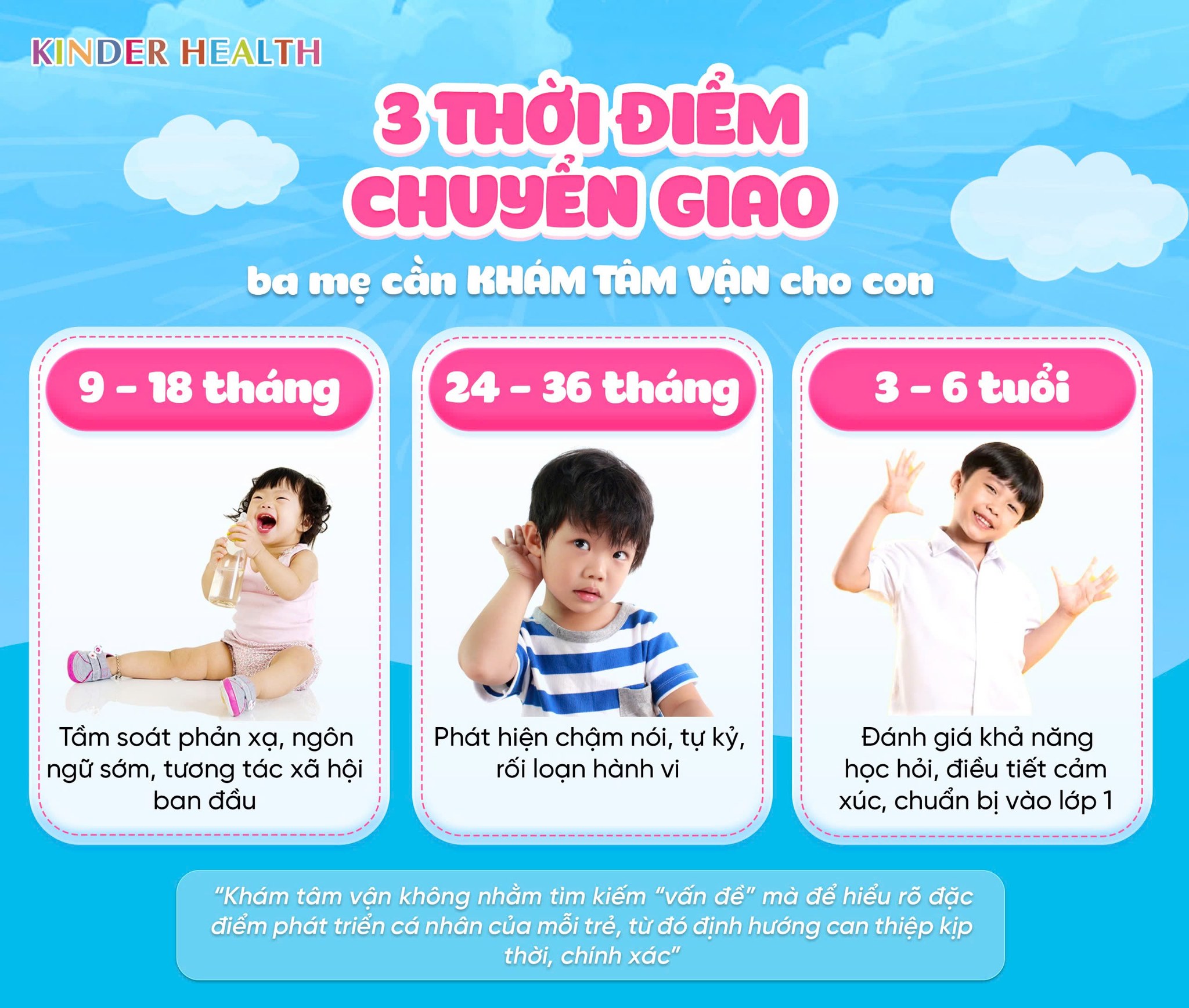 3 THỜI ĐIỂM VÀNG CẦN KHÁM TÂM VẬN CHO TRẺ