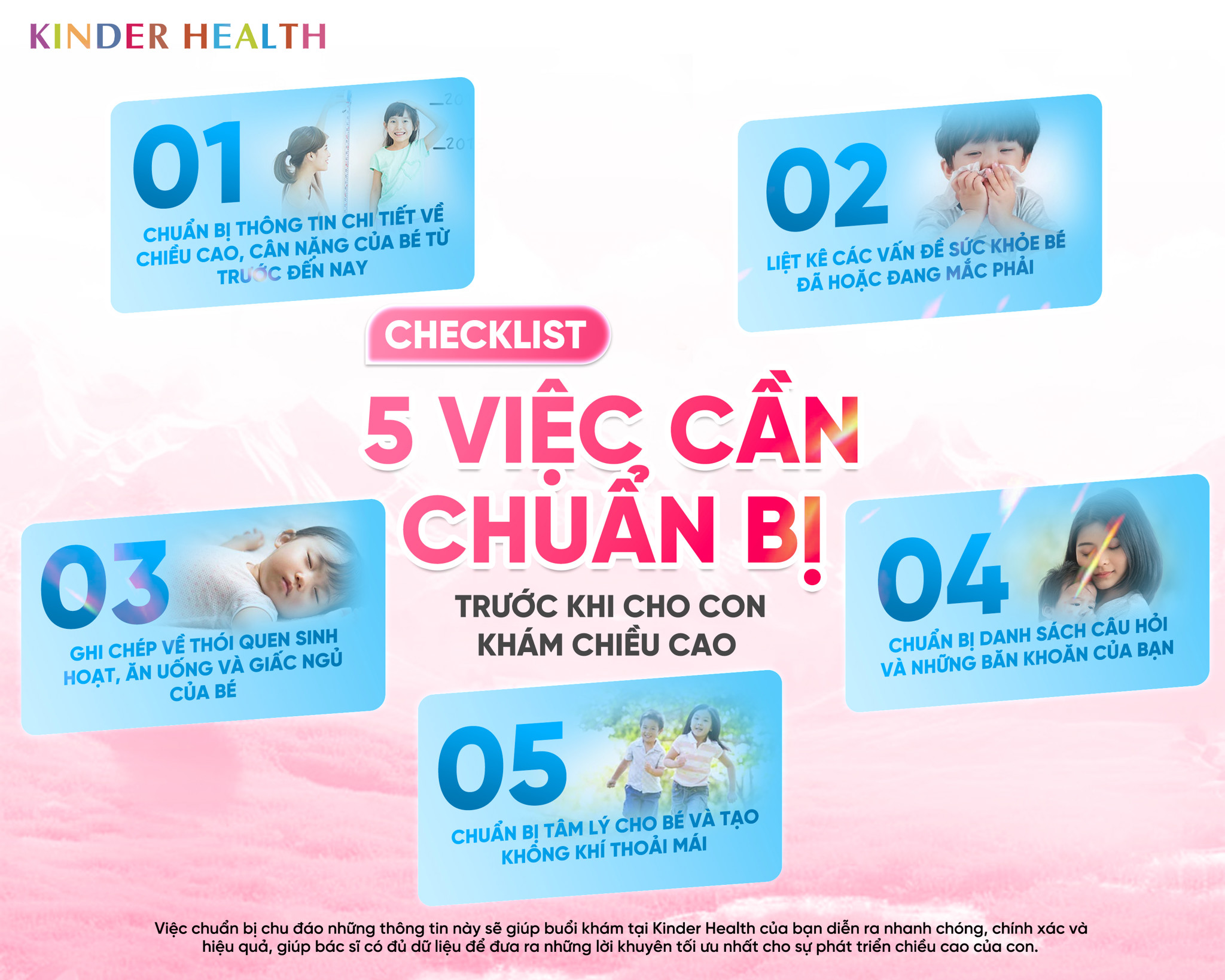 5 VIỆC CẦN CHUẨN BỊ TRƯỚC KHI CHO CON KHÁM CHIỀU CAO