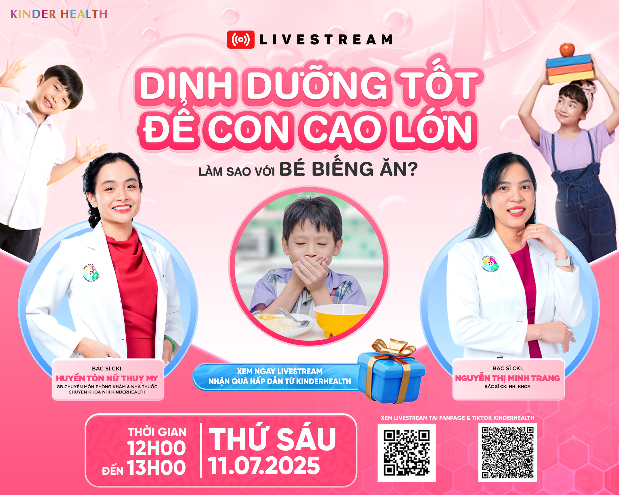 THÔNG BÁO LIVESTREAM: DINH DƯỠNG TỐT ĐỂ CON CAO LỚN - LÀM SAO VỚI BÉ BIẾNG ĂN?