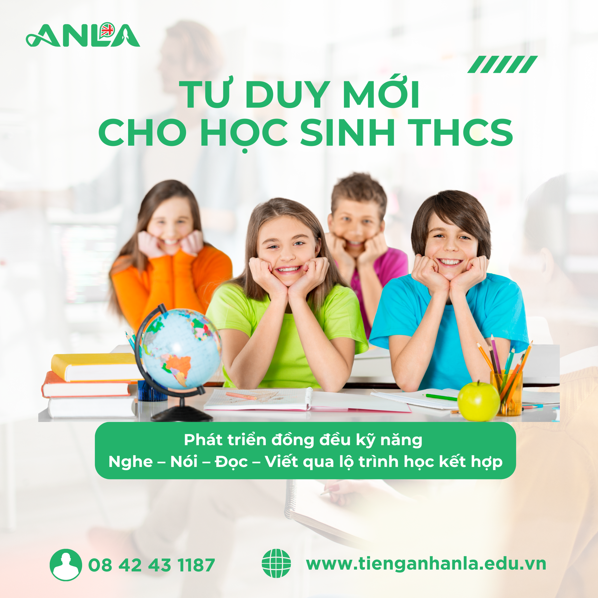 Phát triển đồng đều kỹ năng Nghe – Nói – Đọc – Viết qua lộ trình học kết hợp: Tư duy mới cho học sinh THCS