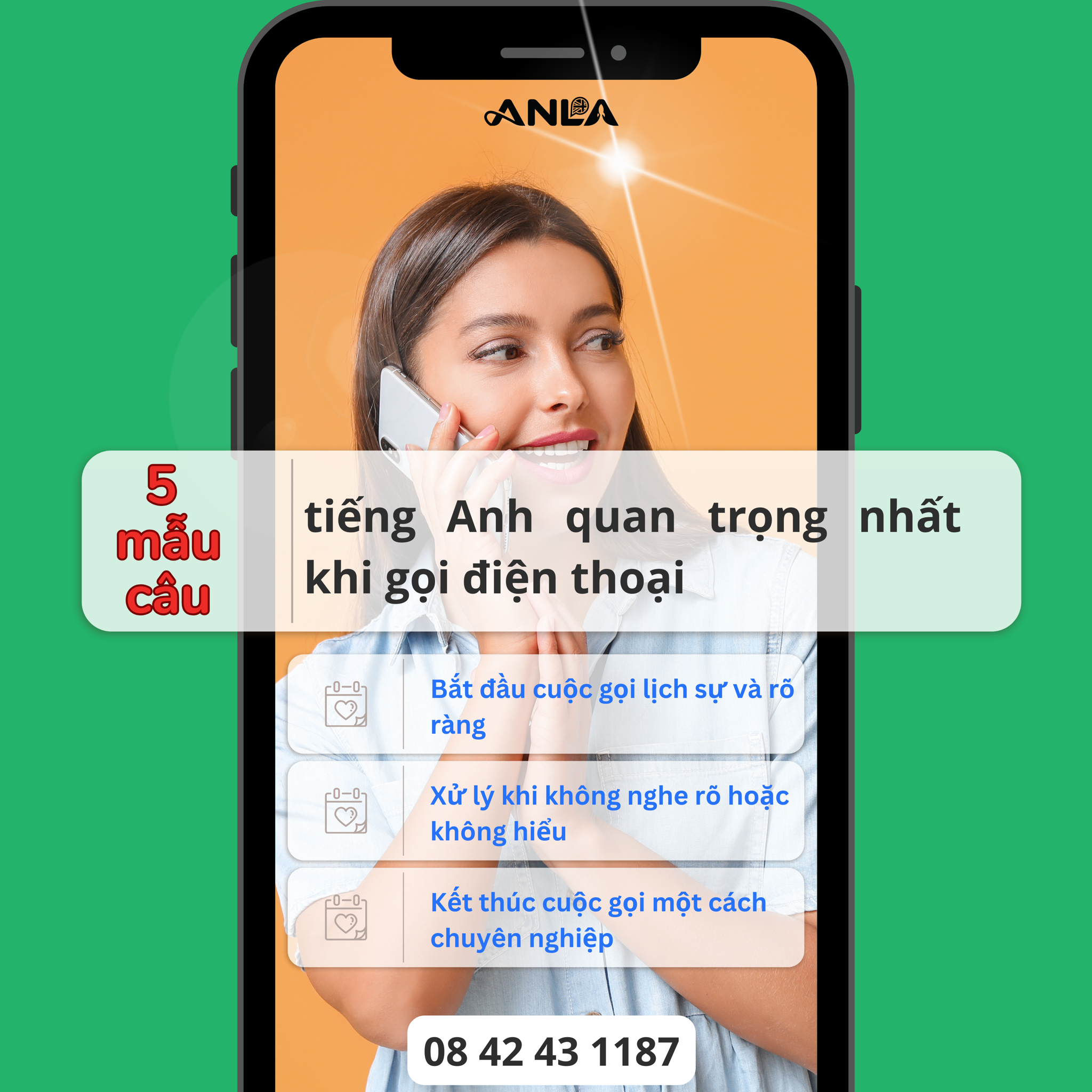 5 mẫu câu tiếng Anh: Gọi điện thoại tiếng Anh chưa bao giờ dễ đến thế!