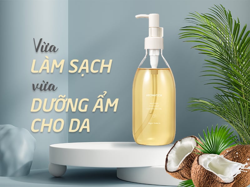 DẦU TẨY TRANG CHIẾT XUẤT DẦU DỪA NATURAL COCONUT CLEANSING OIL