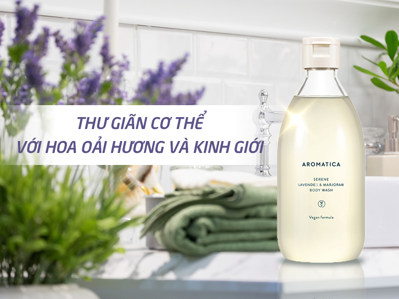 SỮA TẮM DƯỠNG DA SERENE BODY WASH LAVENDER & MARIORAM