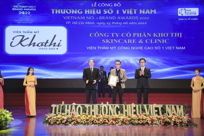Viện thẩm mỹ Khơ Thị nhận giải ‘Thương hiệu số 1 Việt Nam 2022’