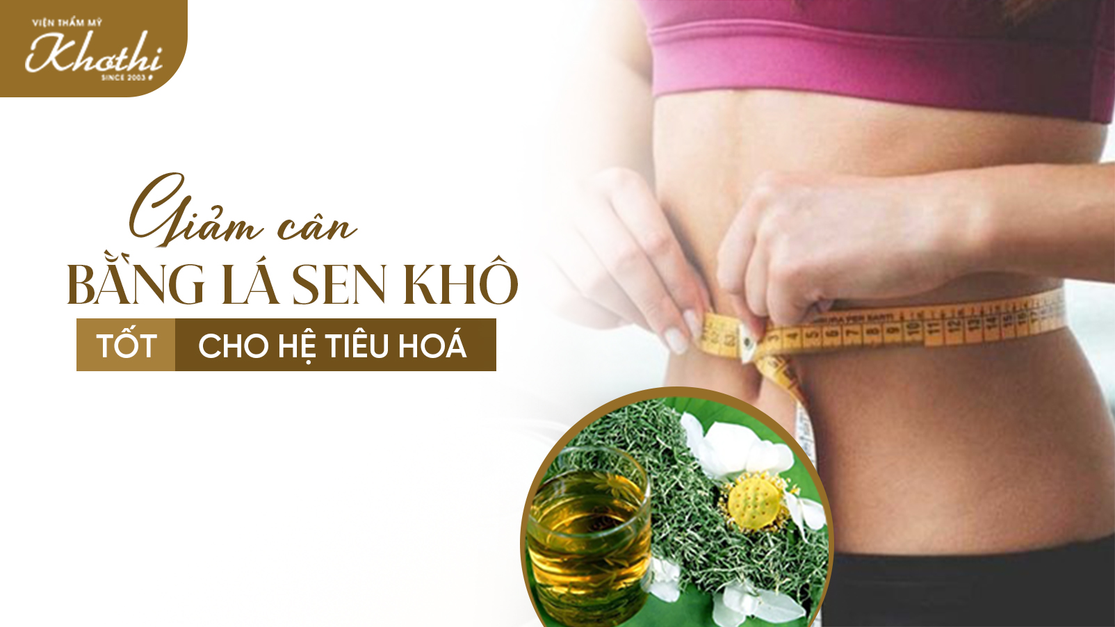Giảm cân bằng lá sen khô tốt cho hệ tiêu hóa với 3 công thức cực đơn giản