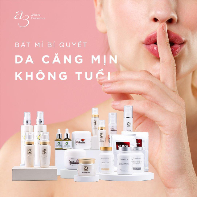 CHĂM SÓC DA NHƯ SPA CHUYÊN NGHIỆP VỚI BỘ MỸ PHẨM CAO CẤP A-THREE COSMETICS