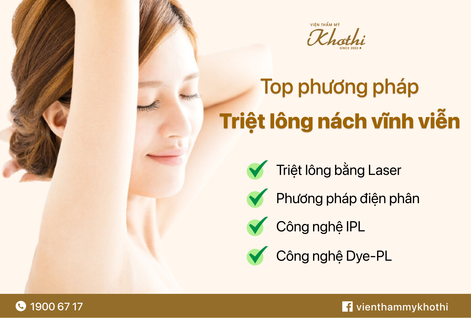 Top phương pháp triệt lông nách vĩnh viễn hiệu quả