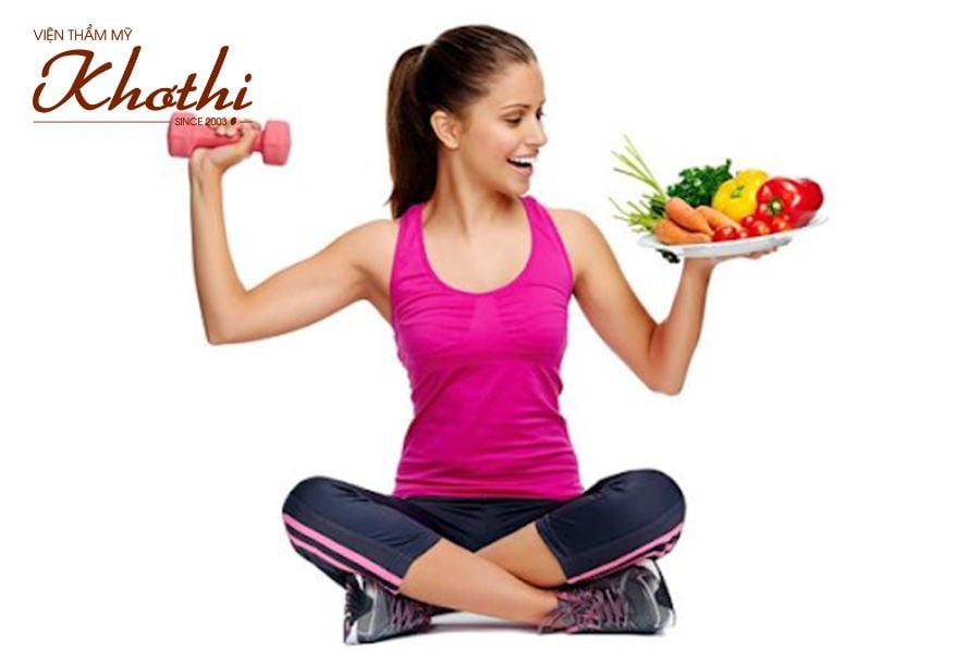 Ăn uống lành mạnh kết hợp tập luyện sẽ hiệu quả hơn trong quá trình này