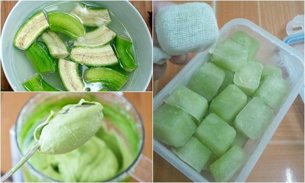 Cách làm món đá chuối xanh 