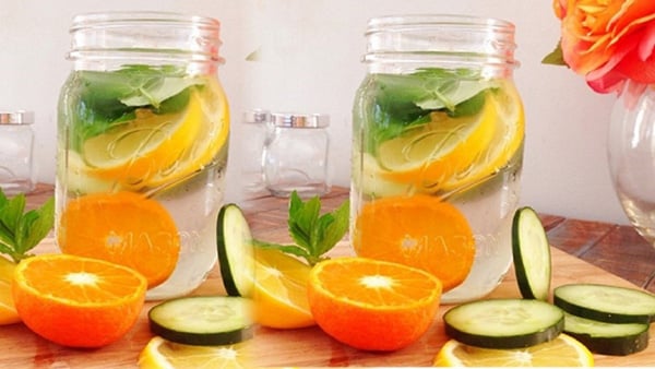 Detox giảm cân cam, chanh, dưa leo