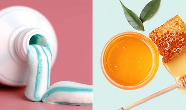 sử dụng ngay kem đánh răng và mật ong để trị nám